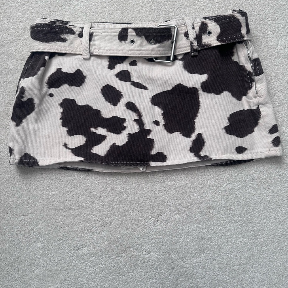 Abercrombie & Fitch Cow Print Mini Skirt